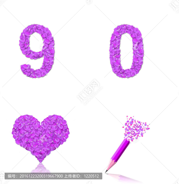 玫瑰花瓣字體
