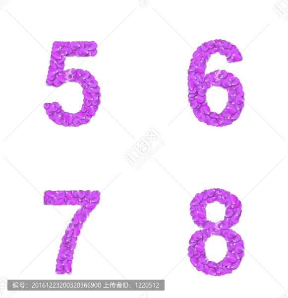 玫瑰花瓣字體
