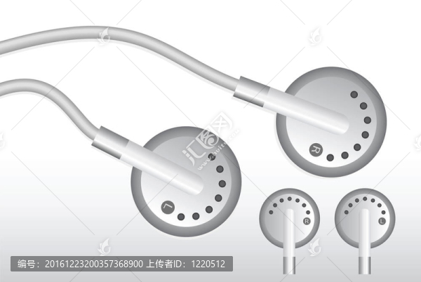 插畫設(shè)計(jì)單個(gè)的耳機(jī)