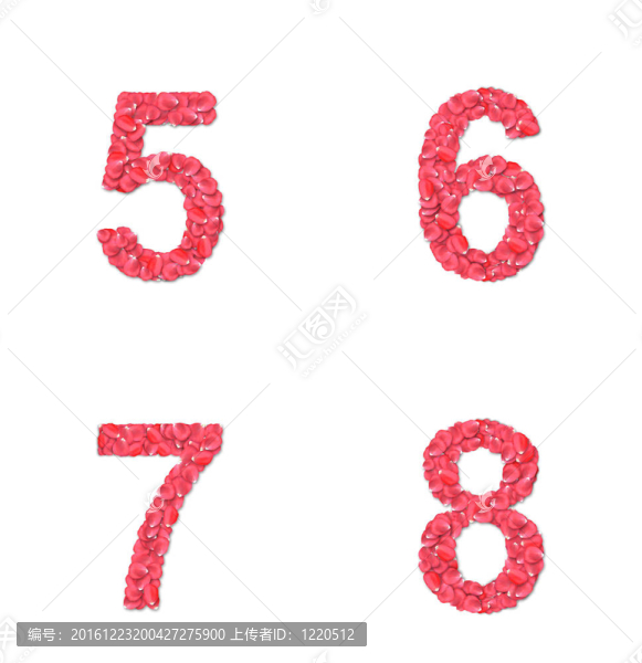 玫瑰花瓣字體