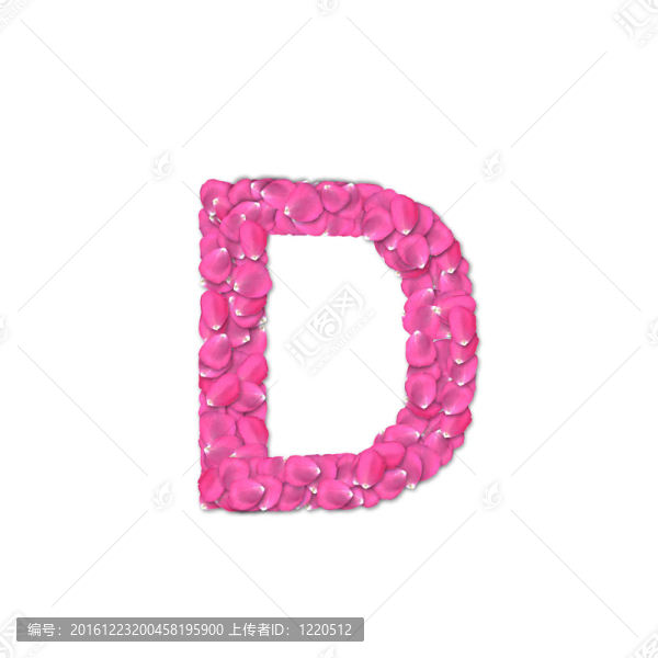 玫瑰花瓣字體