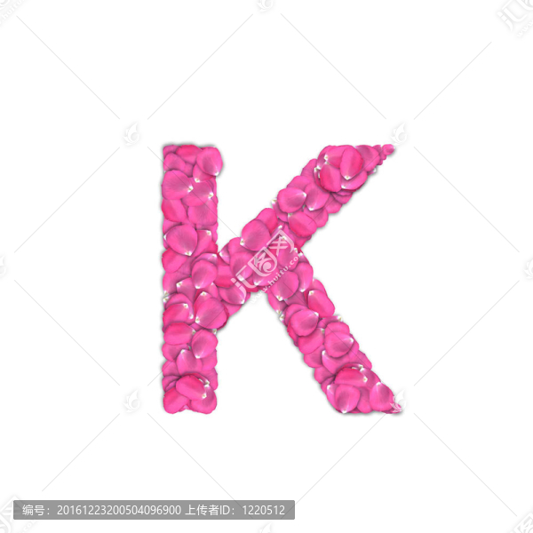 玫瑰花瓣字體