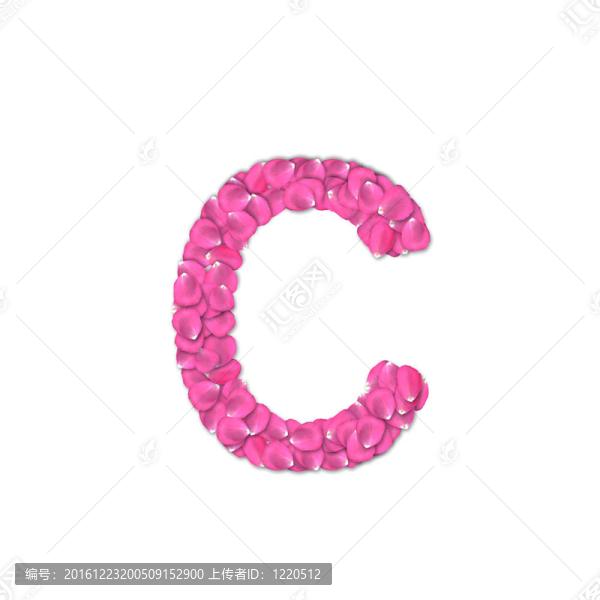 玫瑰花瓣字體