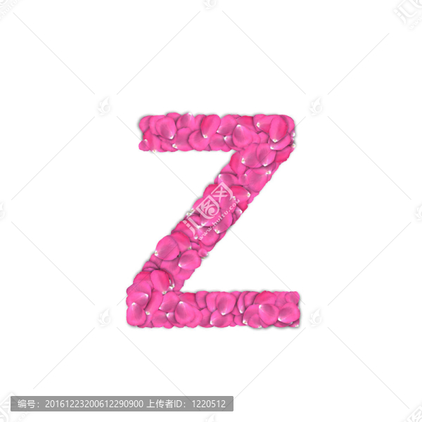 玫瑰花瓣字體