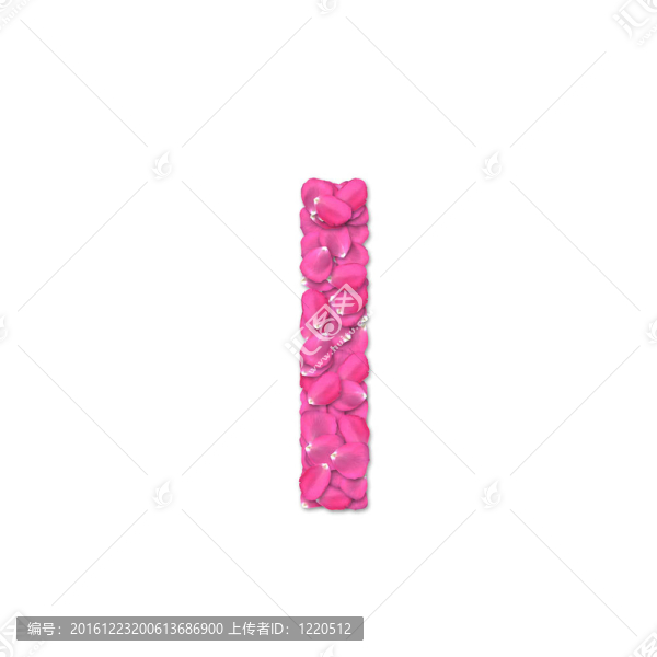 玫瑰花瓣字體