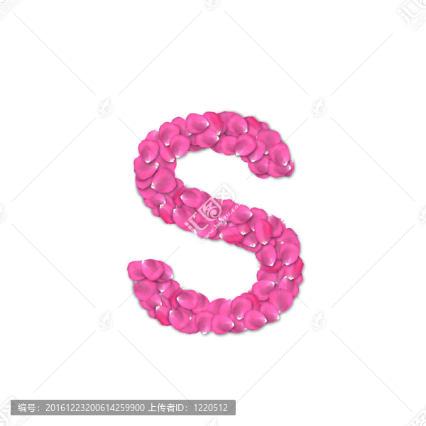 玫瑰花瓣字體