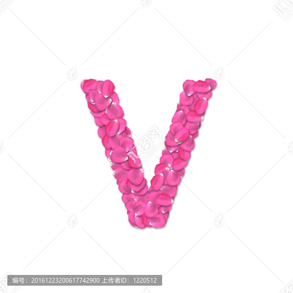 玫瑰花瓣字體
