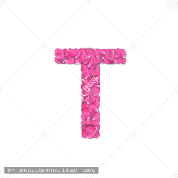 玫瑰花瓣字體