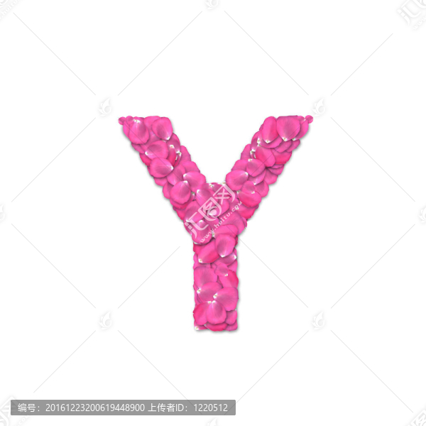 玫瑰花瓣字體