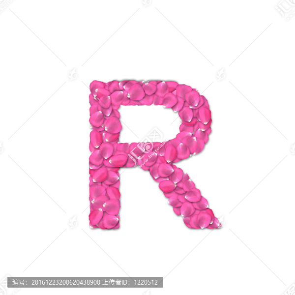 玫瑰花瓣字體