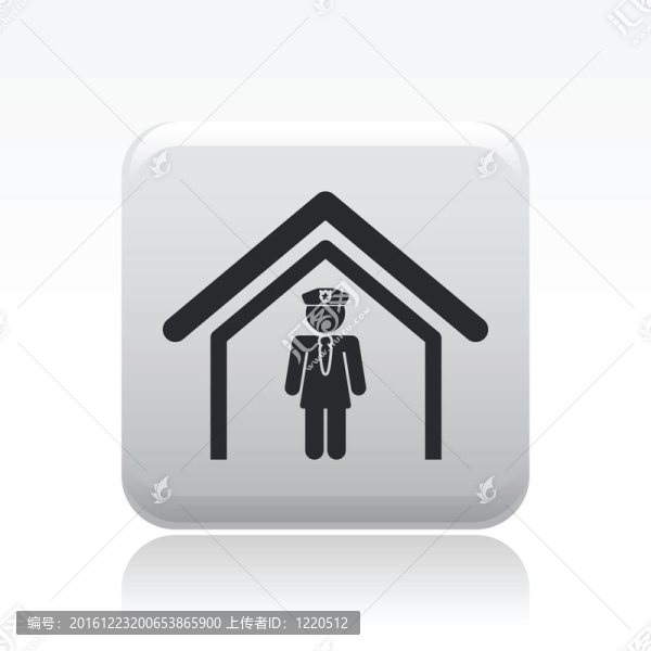 插圖單一孤立警察圖標(biāo)