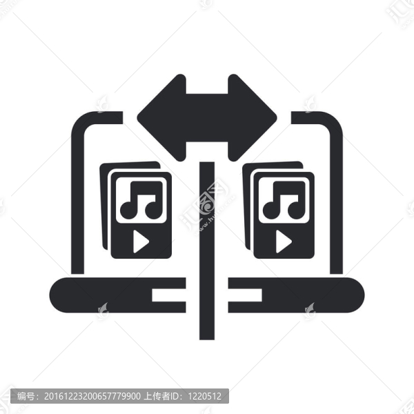 說明單孤立音樂共享圖標(biāo)