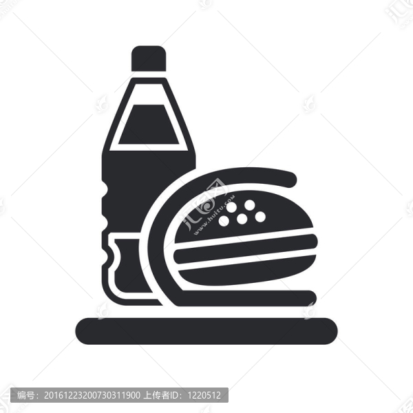 插圖的單一孤立快餐圖標(biāo)