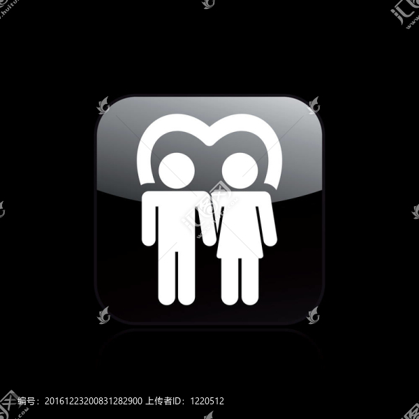插圖的單一孤立戀人圖標(biāo)
