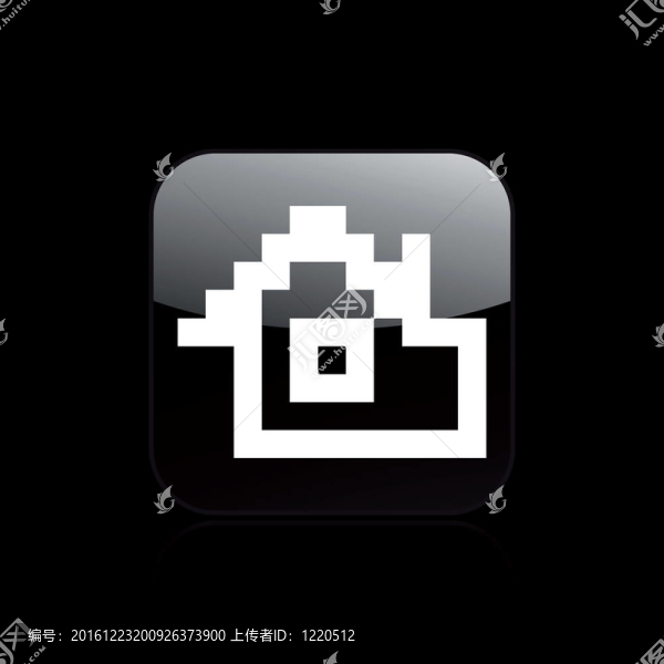 插圖單孤立像素PC圖標(biāo)