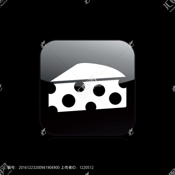 插圖的單一孤立奶酪圖標(biāo)