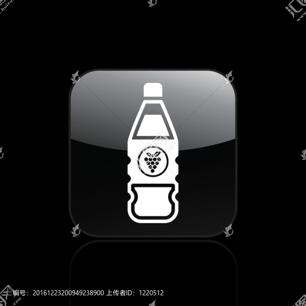 單個葡萄酒瓶圖標說明
