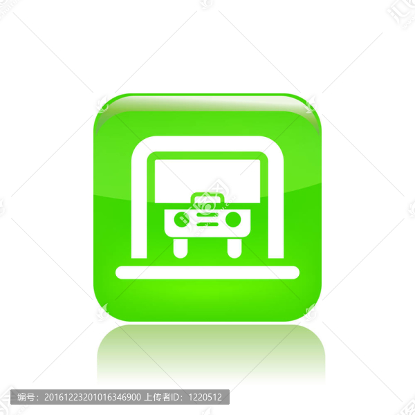 說明單個孤立的汽車箱圖標(biāo)