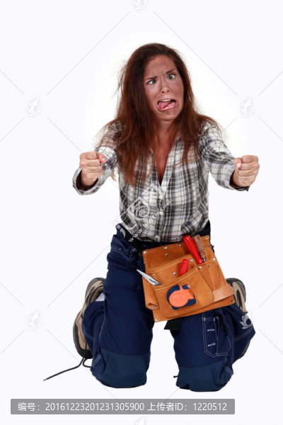 一個(gè)handywoman誰把電擊。