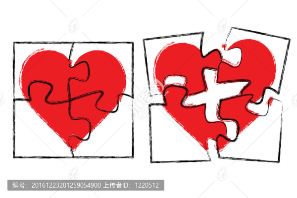 插畫單孤立愛情設計