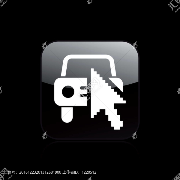 說明單個孤立的汽車圖標