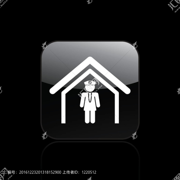 插圖單一孤立警察圖標