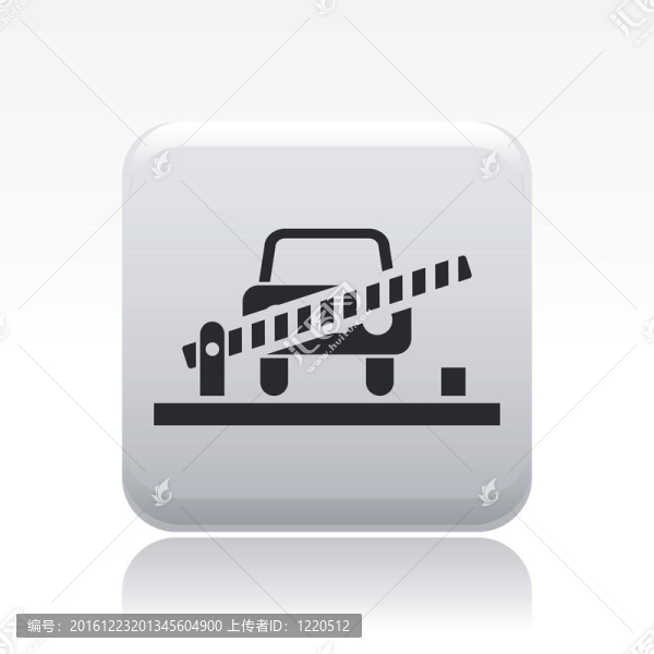 說明單孤立汽車屏障圖標(biāo)