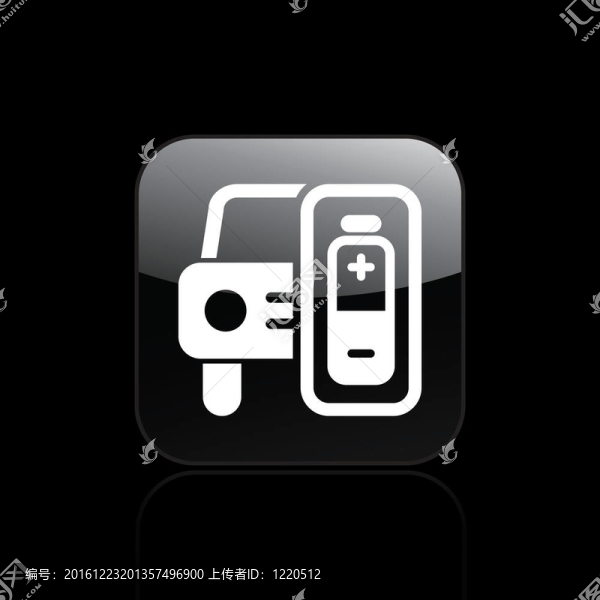說明單孤立電動車圖標(biāo)
