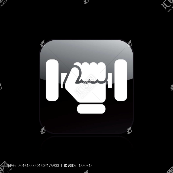 說明單個孤立健身房圖標