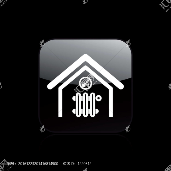 單個(gè)孤立的家庭溫度圖標(biāo)說(shuō)明
