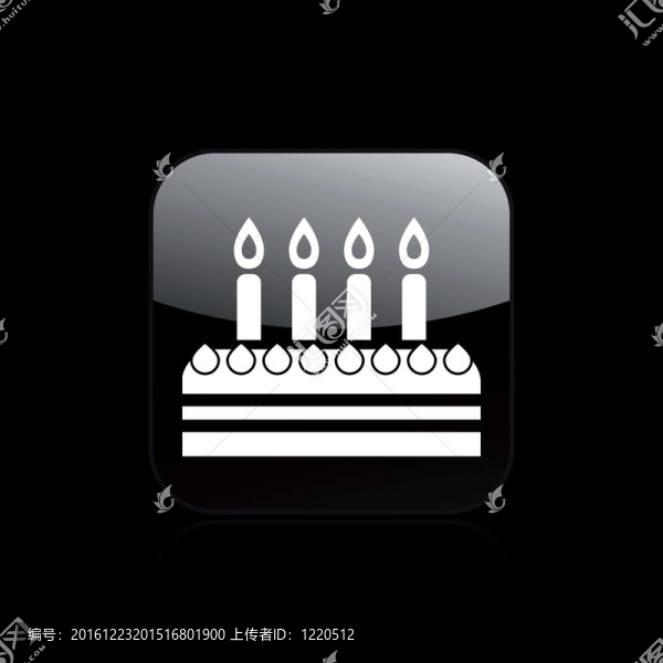 說明單個孤立生日圖標(biāo)
