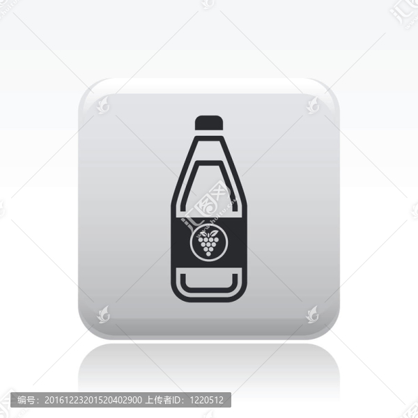 說明單孤立葡萄酒圖標