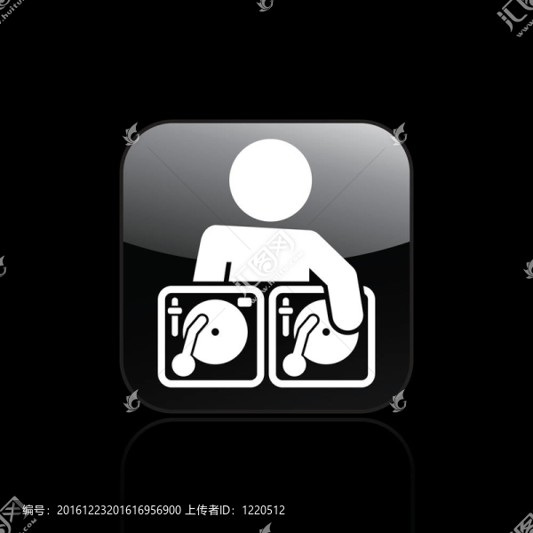 插畫單個(gè)DJ圖標(biāo)