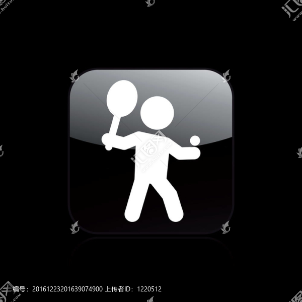 說明單個(gè)孤立的網(wǎng)球圖標(biāo)