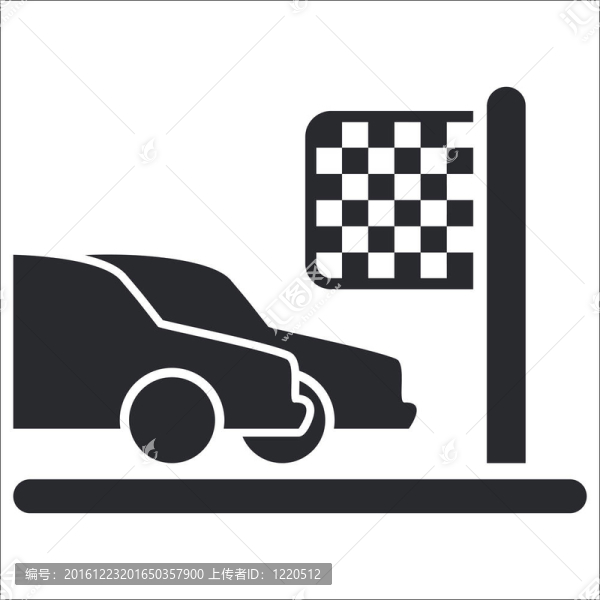 說明單個孤立賽車到達(dá)圖標(biāo)