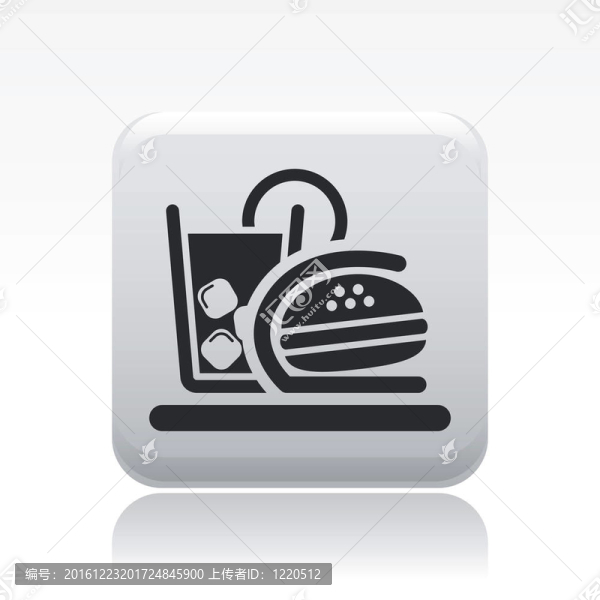 插圖的單一孤立快餐圖標(biāo)