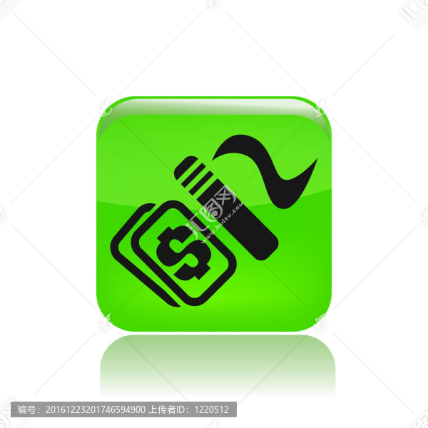 說明單孤立煙支付圖標(biāo)