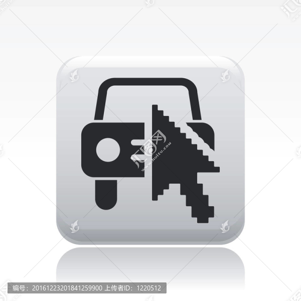 說明單個孤立的汽車圖標
