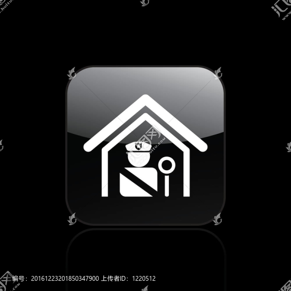 插圖單一孤立警察圖標(biāo)