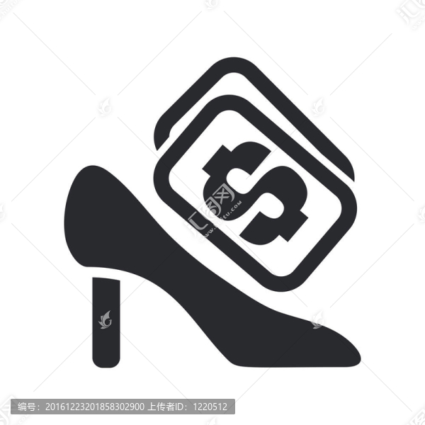 說明單孤立鞋價(jià)格圖標(biāo)