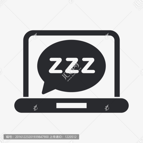 說明單個(gè)孤立待機(jī)電腦圖標(biāo)