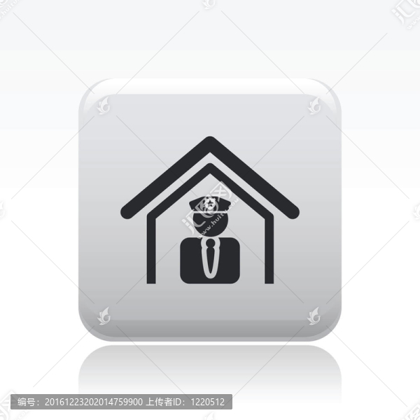 插圖單一孤立警察圖標(biāo)