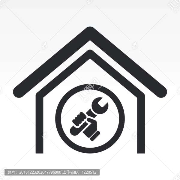 插畫(huà)單個(gè)家庭拼裝圖標(biāo)