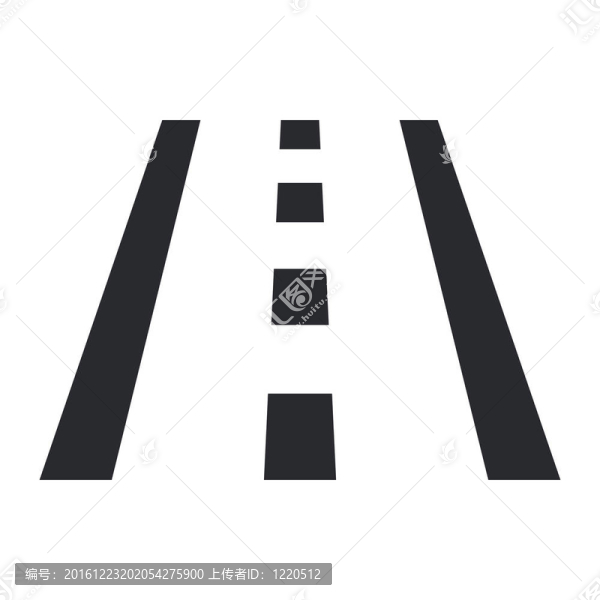 說明單孤立道路圖標