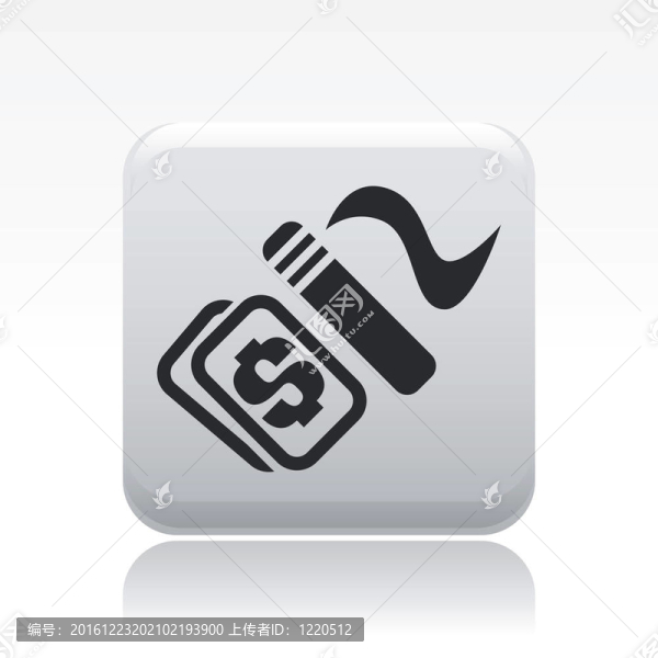 單孤立煙霧圖標(biāo)說明