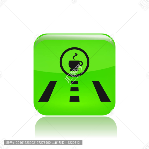 說(shuō)明單孤立道路咖啡圖標(biāo)