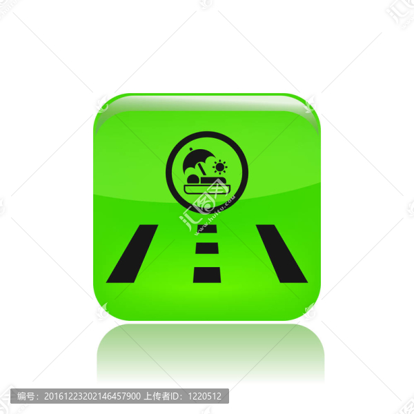 說明單孤立道路圖標(biāo)