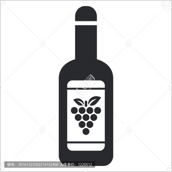 說明單孤立葡萄酒圖標