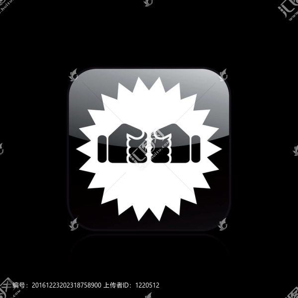 說明單孤立拳擊圖標(biāo)