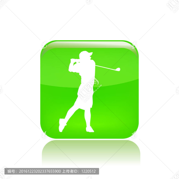 說(shuō)明單孤立高爾夫球員圖標(biāo)